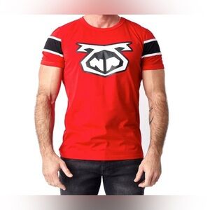 PreLoved Nasty Pig HUSTLE SHIRT - Black/White/Red - Size S - light wash wear